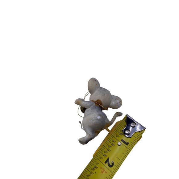 Vtg Mouse & Cheese Christmas Ornament Flocked Velvet Nursery Rhyme Theme Tree - Picture 9 of 9